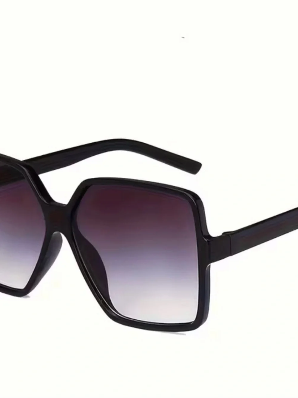 Oversized Brown Gradient Square Sunglasses - Women Accessories